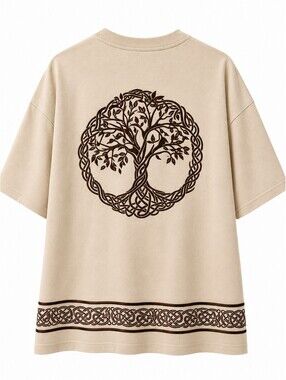 Nomad Life The Sould Store Tree Of Life Celtic Graphic Oversized T-shirt M